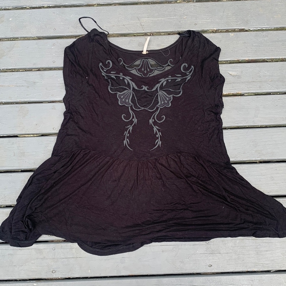Free people short sleeve baby doll top